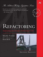 Cover of Refactoring: Improving the Design of Existing Code